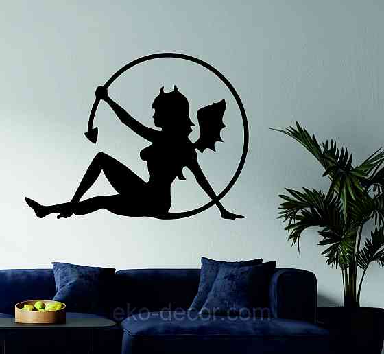 Декоративное настенное Панно «Дьяволица», Декор на стену 110*82 см, Черный Киев