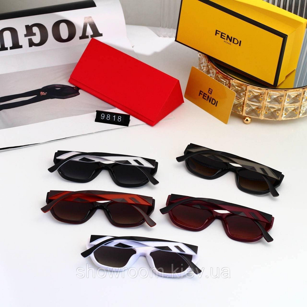 Жіночі сонцезахисні окуляри з поляризацією Fendi (8817) black Київ - фото 4