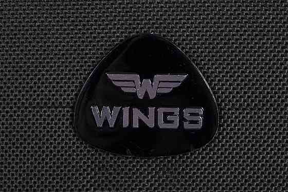 Чемодан тканевый WINGS 1708 большой с улыбкой 4 колеса 75 см Черный Київ