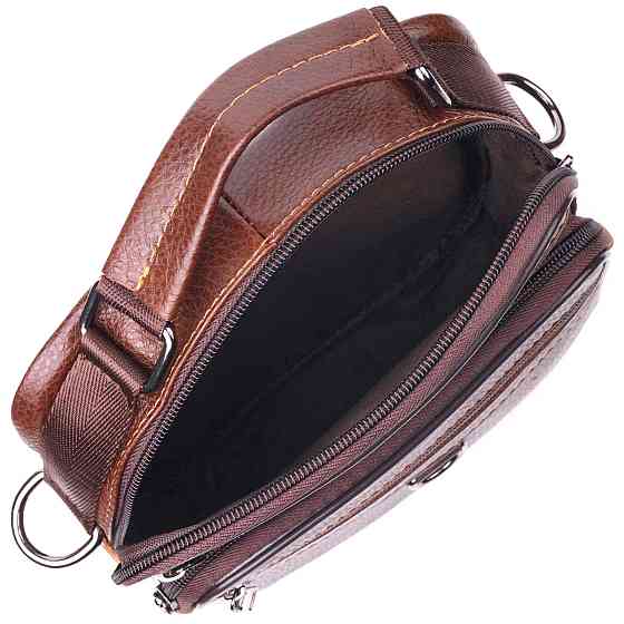 Превосходная мужская сумка из натуральной кожи 21279 Vintage Коричневая Киев