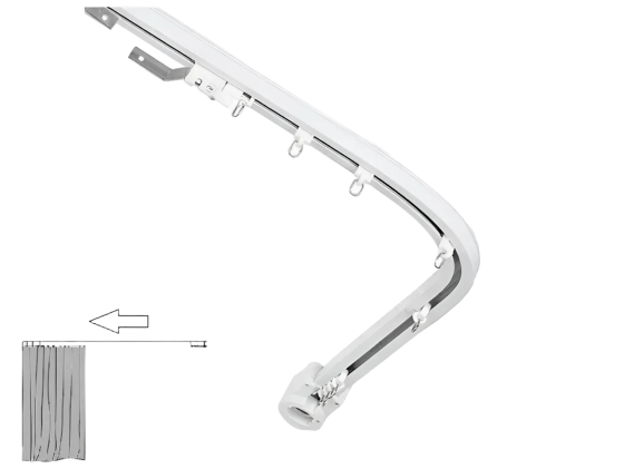 LIVOLO Електрокарниз для штор LIVOLO з WiFi та пультом, кутовий 90°, одностороннє відкривання ( Коломия