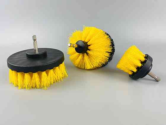 Набір щіток-насадок нейлон на шурупокрут, дриль, (3 шт.), для чищення авто Мукачево