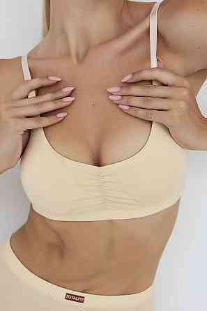 Бюстгальтер без кісточок на резинці знизу (без застібок) TotalFit T51-KHL11 XS, Черный, Белый, Бежевый Киев