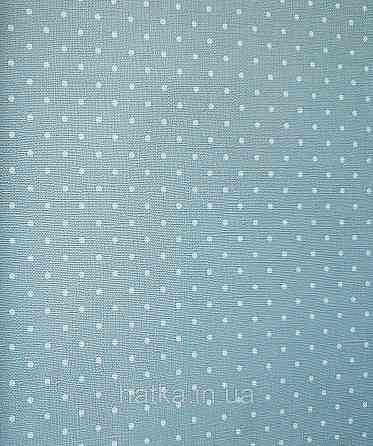 Шпалери вініл на флізеліні A.S.Creation Maison charme 0.53x10 у крапку в горошок білі на бірюзовому Київ