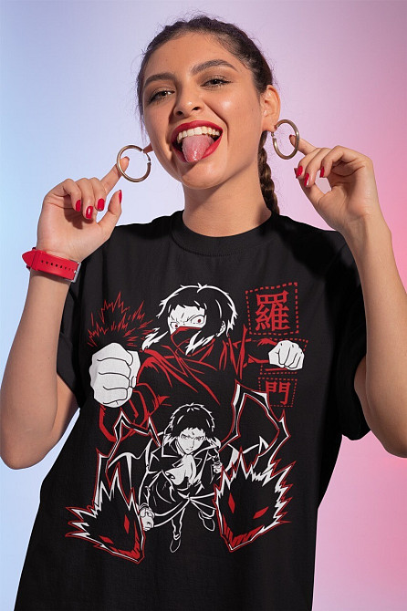 Футболка для хлопчика з аніме принтом Акутагава Бунгоу Страй Догс оверсайз (зріст від 165 до 180) Чорний AnimeJ0536m Дніпро - фото 1