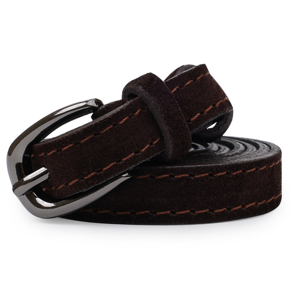 Замшевий стильний жіночий ремінь Vintage 20765 Темно-коричневий Київ - фото 5