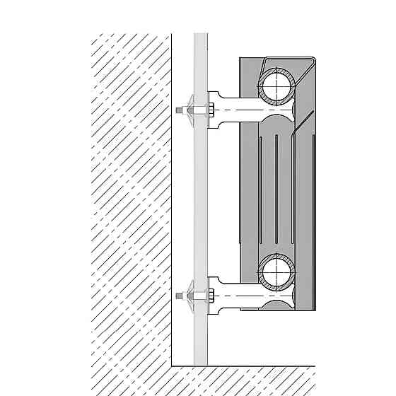 Комплект кронштейнів радіатора CRISTAL NS-1014 (NR-1012W) кутовий білий 45х75х100мм (2шт) Тернопіль