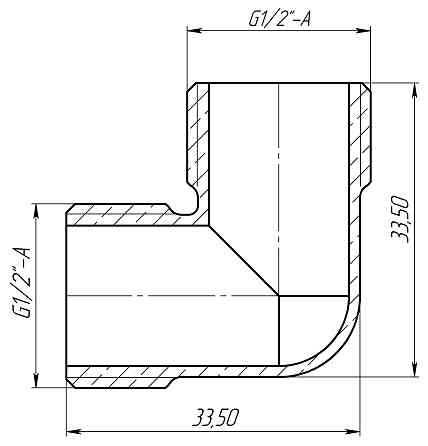 Кутник 1/2″ЗЗ латунний LL332S OPTIMUM Київ