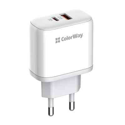 Зарядное устройство ColorWay Power Delivery Port PPS USB (Type-C PD+ USB QC3.0) (45W) white (CW-CHS042PD-WT) Винница