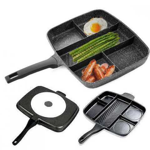 Раздельная пяти секционная  сковорода 5в1 UNIQUE UN-4021 38*31см Одесса - изображение 5