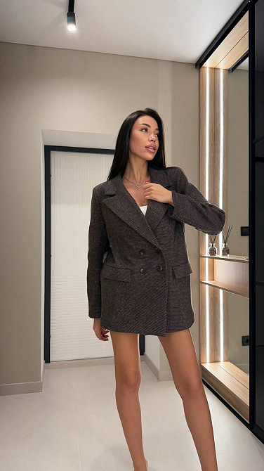 Жіночий стильний трендовий костюм-двійка кашемір вовна Шоколад, 46/48 Одеса - фото 7