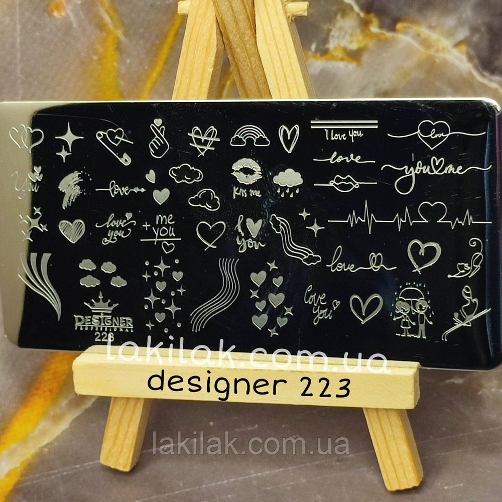 Пластина 223 для стемпінгу Designer Professional (12х6см) Херсон - фото 1