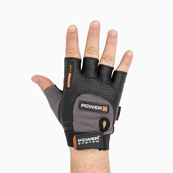 Рукавички для фітнесу Power System PS-2500 Power Plus Black/Grey XS Каменское