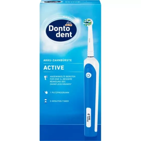 Аккумуляторная зубная щетка Active DONTODENT, 1 шт (Германия) DONTODENT Akku-Zahnbürste Active, 1 St Львов