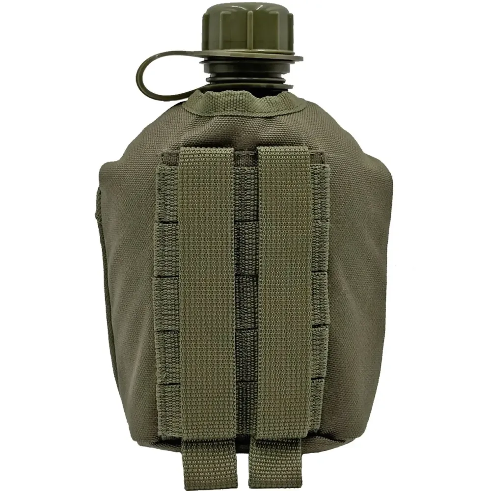 Фляга армійська 1л у чохлі Molle Піксель (фляга тактична польова індивідуальна) Поліестер, Олива Запоріжжя - фото 3