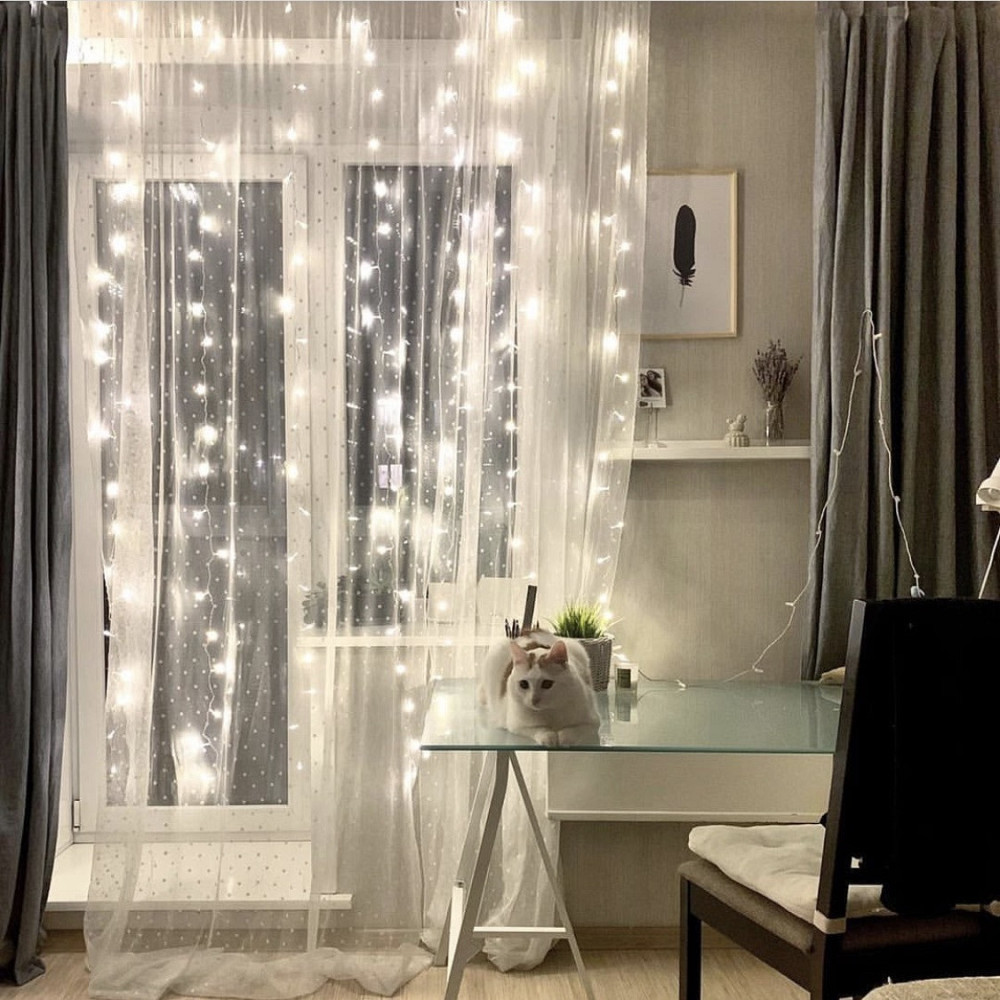 Світлодіодна гірлянда Штора 3х3м 400 LED Холодний білий Київ - фото 2
