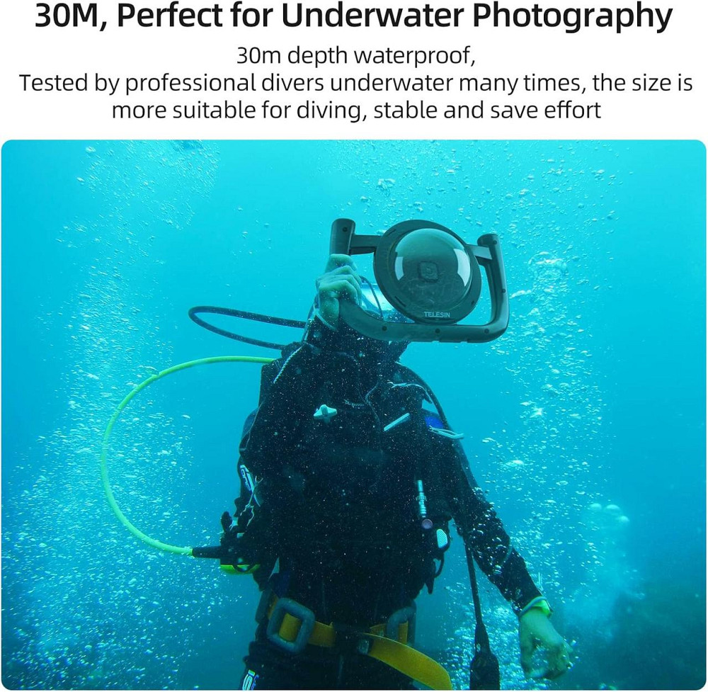 Аквабокс GoPro Hero 12/11/10/9 Водонепроникний бокс кейс корпус для екшн камери для дайвінгу плавання з підводним стабілізатором Київ - фото 5