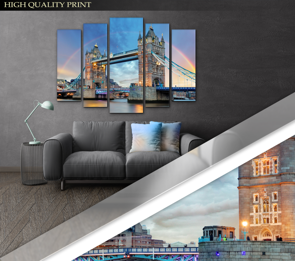 Модульна картина Лондон Міст Art-291_5 ( 80х118см ) Київ - фото 3