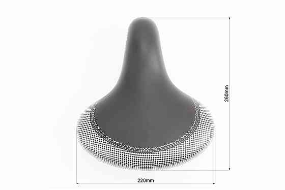 Сидіння ХВЗ 260x230мм, чорно-сіре CROSSRIDE N662-А Київ