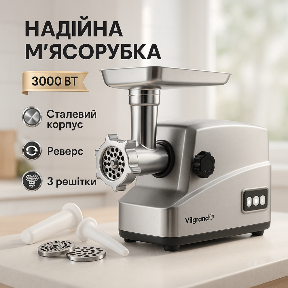 Мясорубка с мощным двигателем, Мясорубки для ресторанов, Электрическая мясорубка для изготовления фарша NJ-61 Львов - изображение 15