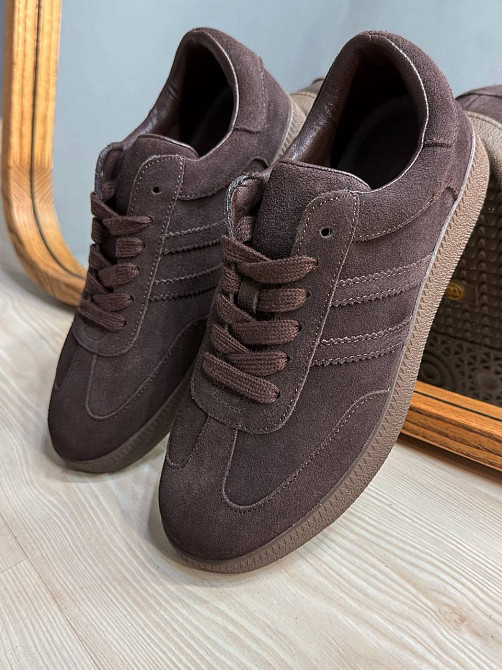 Кеды женские Hengji 8009-13 samba замшевые коричневые, 40, 25,5 см Киев - изображение 1