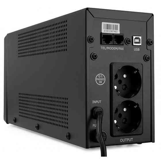 Джерело безперебійного живлення Vinga VPC-600MU 600ВА / 360 Вт з LCD-дисплеєм з USB у металевому корпусі Киев