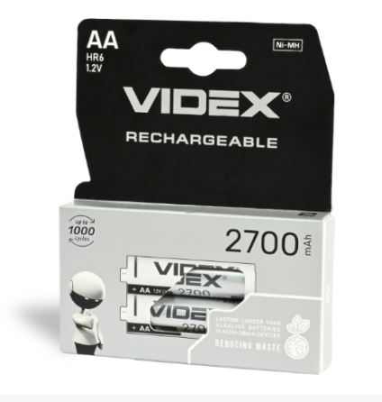 Аккумулятор VIDEX HR6 AA Ni-MH 2700mAh 1.2V 1 шт. Днепр