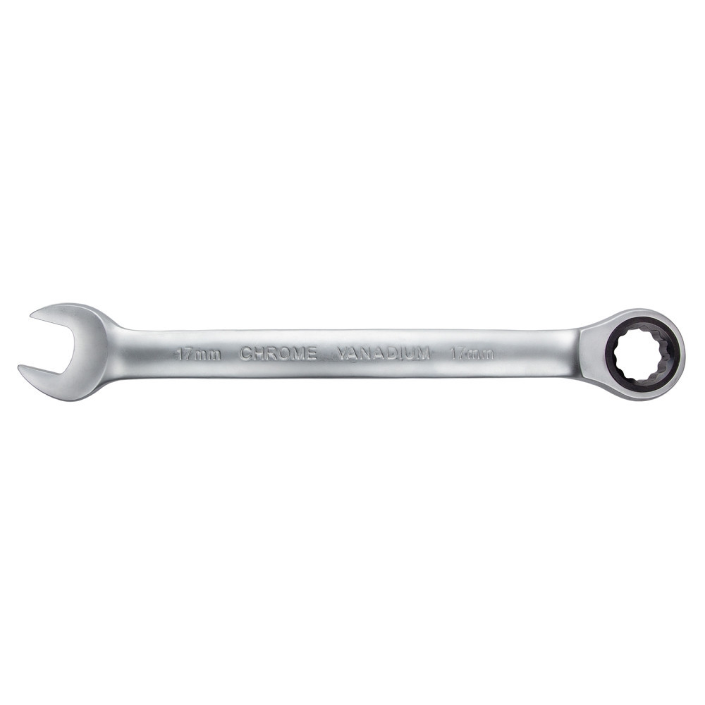 Ключ рожково-накидный трещеточный 17мм CrV satine SIGMA (6022171) Ровно - изображение 2
