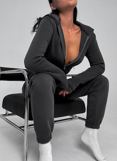 Стильный женский теплый комбинезон из качественной тринитки на флисе. Одесса - изображение 5