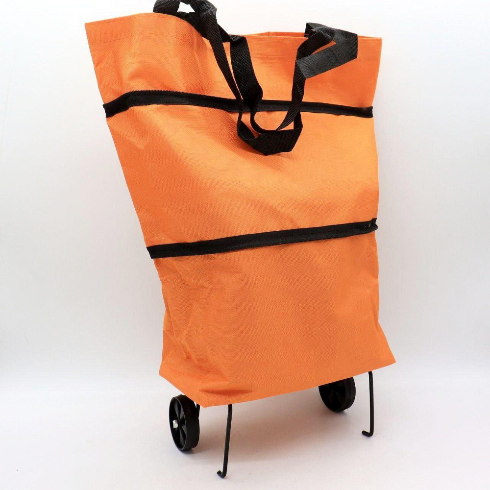 Сумка-візок на колесах 2в1,46х27х12 см,Помаранчева SBR Київ - фото 9