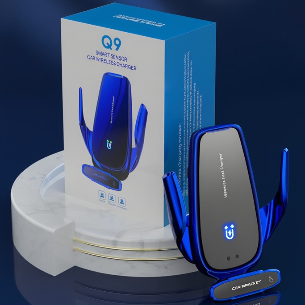 Держатель для телефона,автомобильный с беспроводной зарядкой 15W с функцией автоматического открытия ,синий Каменец-Подольский - изображение 4