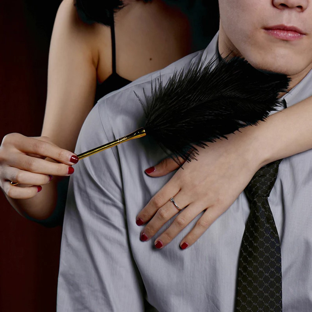 Перо на позолоченій ручці Premium Feather Tickler UPKO Sex Aura Київ - фото 8