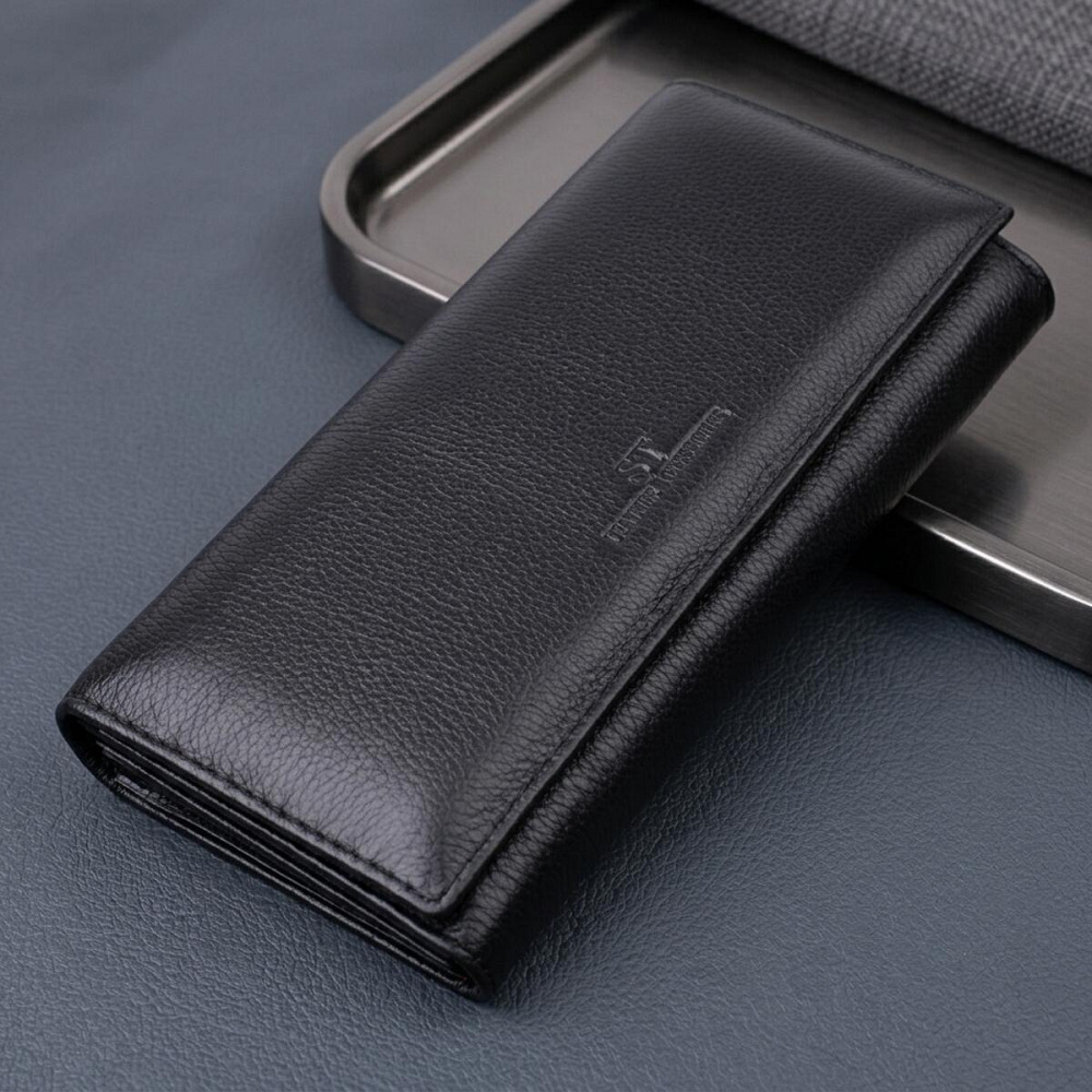 Удобный женский кошелек из натуральной кожи ST Leather 22523 Черный Киев - изображение 11