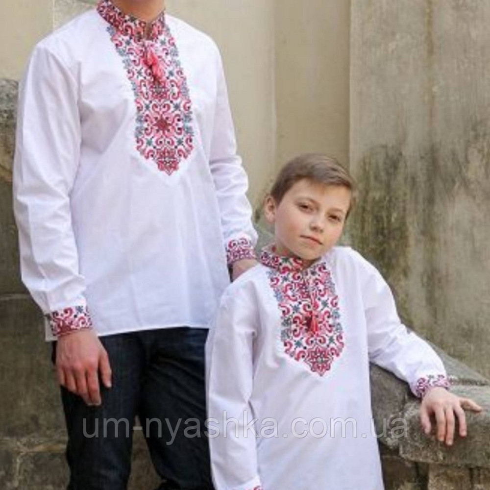 Чоловіча сорочка вишиванка біла Полковник Кривий Ріг - фото 2