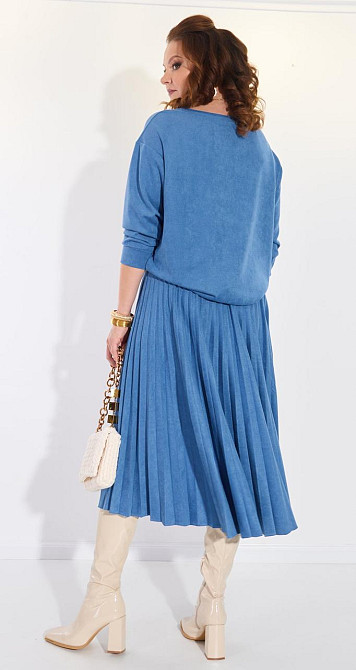 Замшевий костюм зі спідницею плісе (54) Київ - фото 5