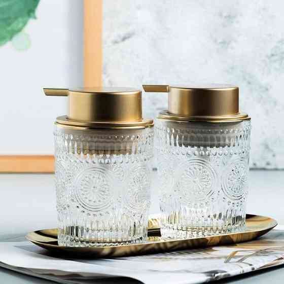 Дозатор для жидкого мыла, моющих средств стеклянный Bathlux 200 мл Каменец-Подольский