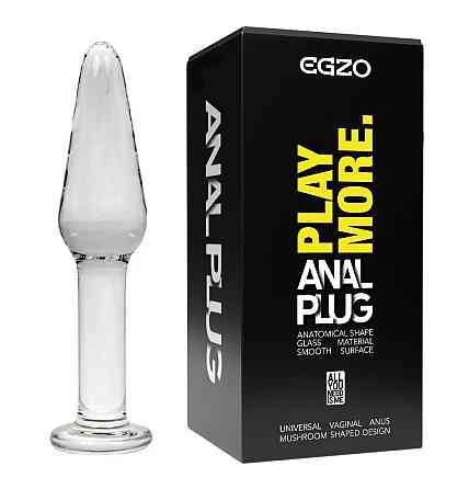 Анальный плаг из стекла EGZO EAP-E ( длина 11.5 см, диаметр 3.2 см ) Sex Aura Киев