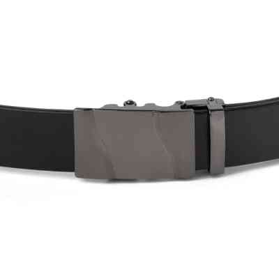 Ремень Vintage Мужской c пряжкой волна Черный (20250) Винница