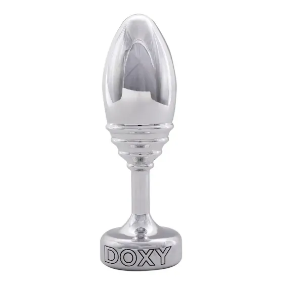 Металева анальна пробка DOXY Butt Plug RIBBED, ребриста, діаметр 3,3 см Львів