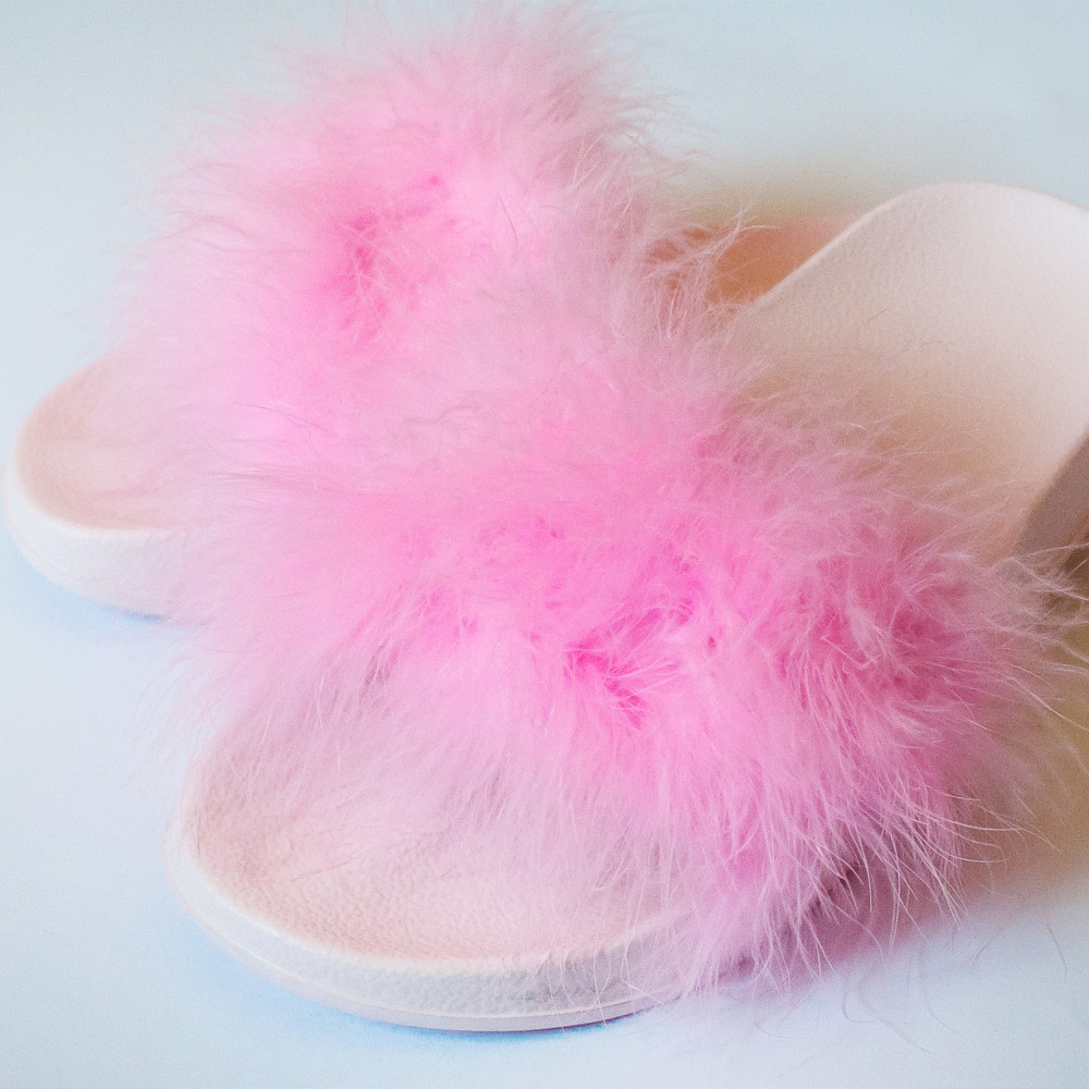 Шльопанці жіночі рожеві Пухнастики Вуличні PaGo Одеса - фото 8