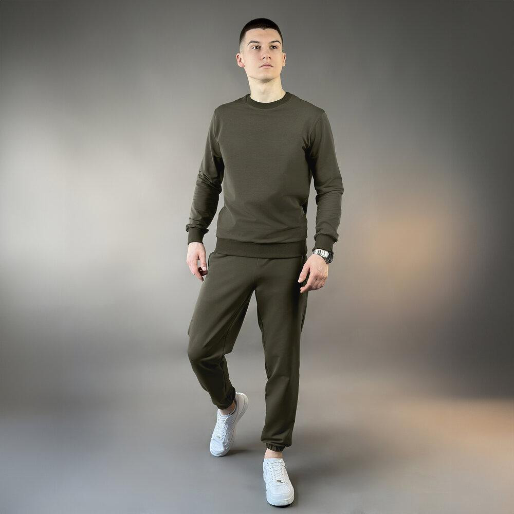 Світшот чоловічий однотонний світлий хакі Pobedov 001 Київ - фото 7