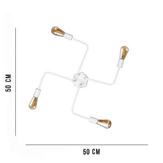 Стельова люстра павук біла на 4 лампи Maze NL 5050/4WH Одеса