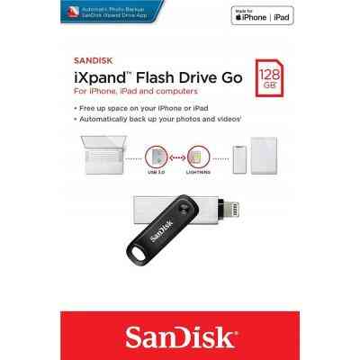 USB флеш накопитель SanDisk 128GB iXpand Go USB 3.0/Lightning (SDIX60N-128G-GN6NE) Винница