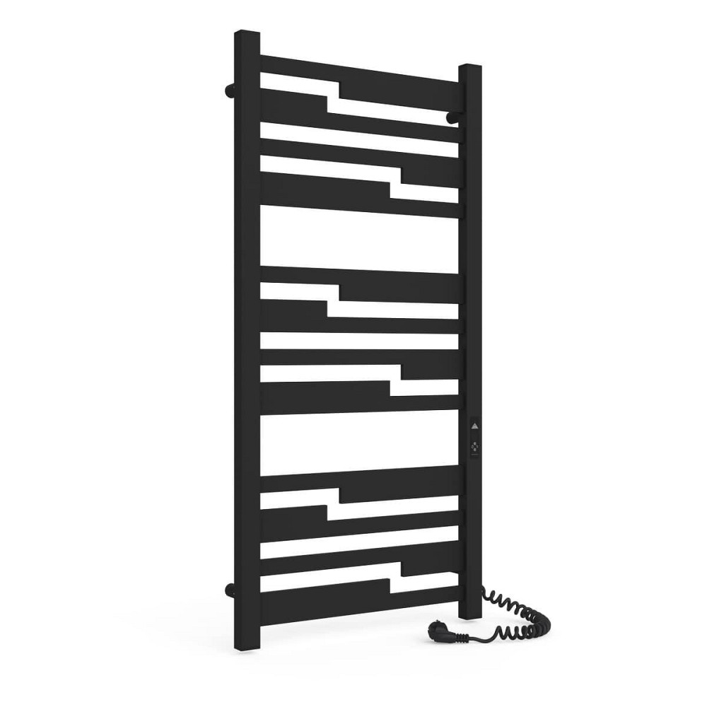 Електрична рушникосушка Laris Зебра Тетріс ЧКФ 12 500Х1100 Е чорна П/П Київ - фото 1