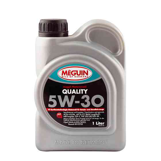 MEGUIN Quality SAE 5W-30 1 л — синтетична моторна олива для бензинових і дизельних двигунів, Opel, BMW, VW, Mercedes, Renault | 65 Ковель