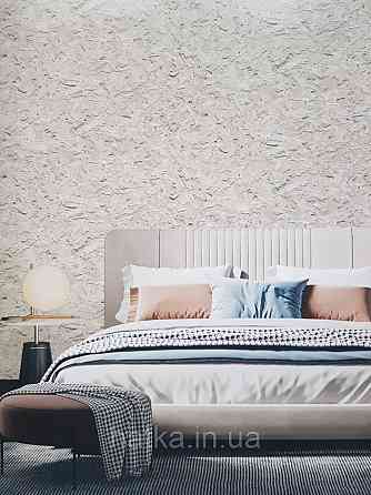 Шпалери вінілові на флізеліні гарячого тиснення DU&KA 1.06х10 вензель основа під штукатурку сірі коричневі Київ