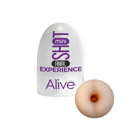 Карманный мастурбатор в виде ануса Alive Mini Shot Experience бежевый Sex Aura Киев - изображение 2