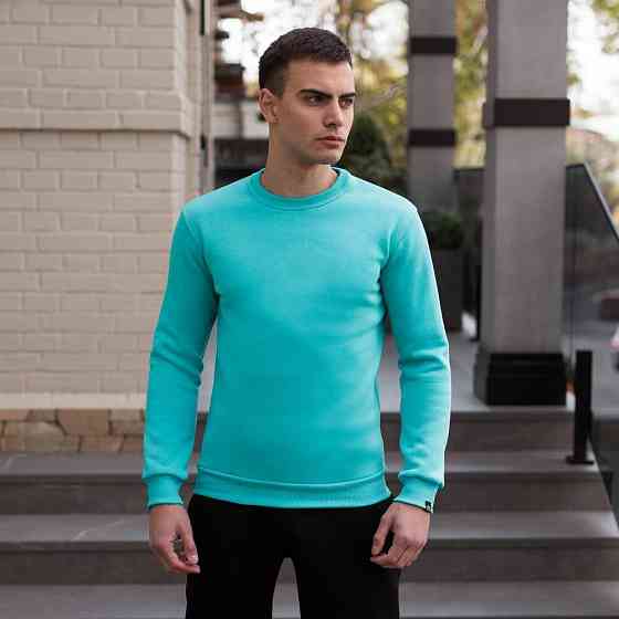 Світшот чоловічий однотонний ментоловий Pobedov 007 ЗИМА Київ