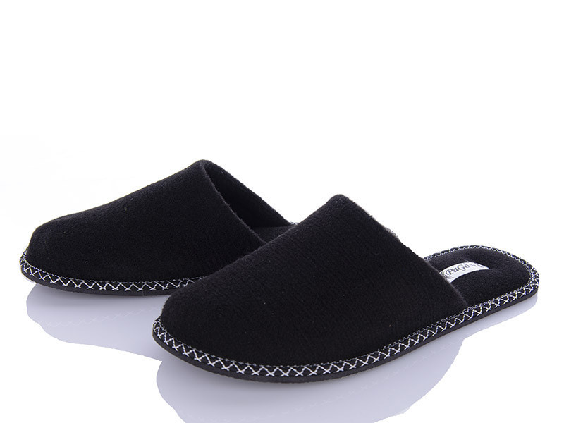 Тапочки домашние мужские PaGo войлок закрытые черные Одесса - изображение 1