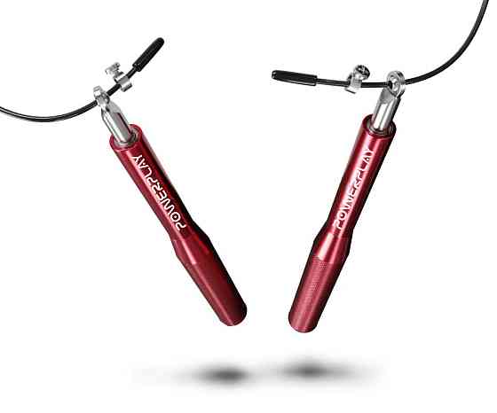 Скакалка швидкісна на підшипниках алюмінієва PowerPlay 4207 Elite Jump Rope Червона (3m.) Київ